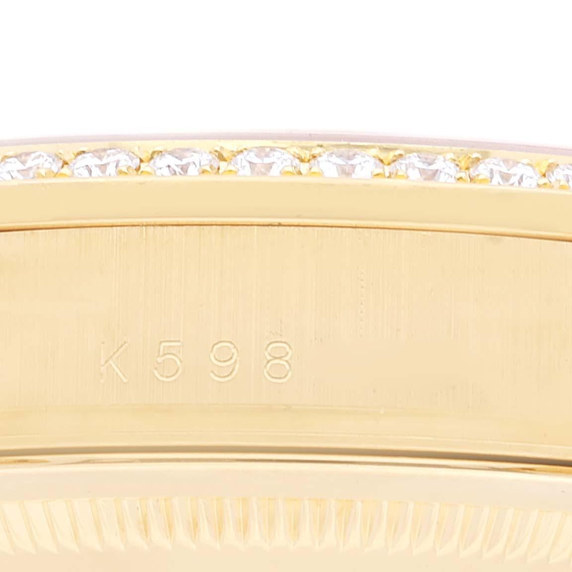 Rolex Day-Date President Montre pour hommes 118388 avec lunette en or jaune et diamants en vente 3
