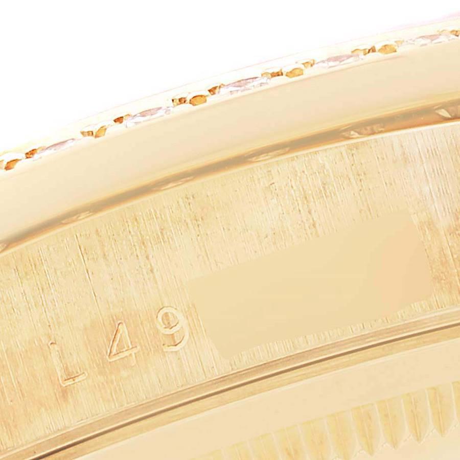 Rolex Day-Date President Gelbgold Falten-Diamant-Zifferblatt Herrenuhr 18348 4