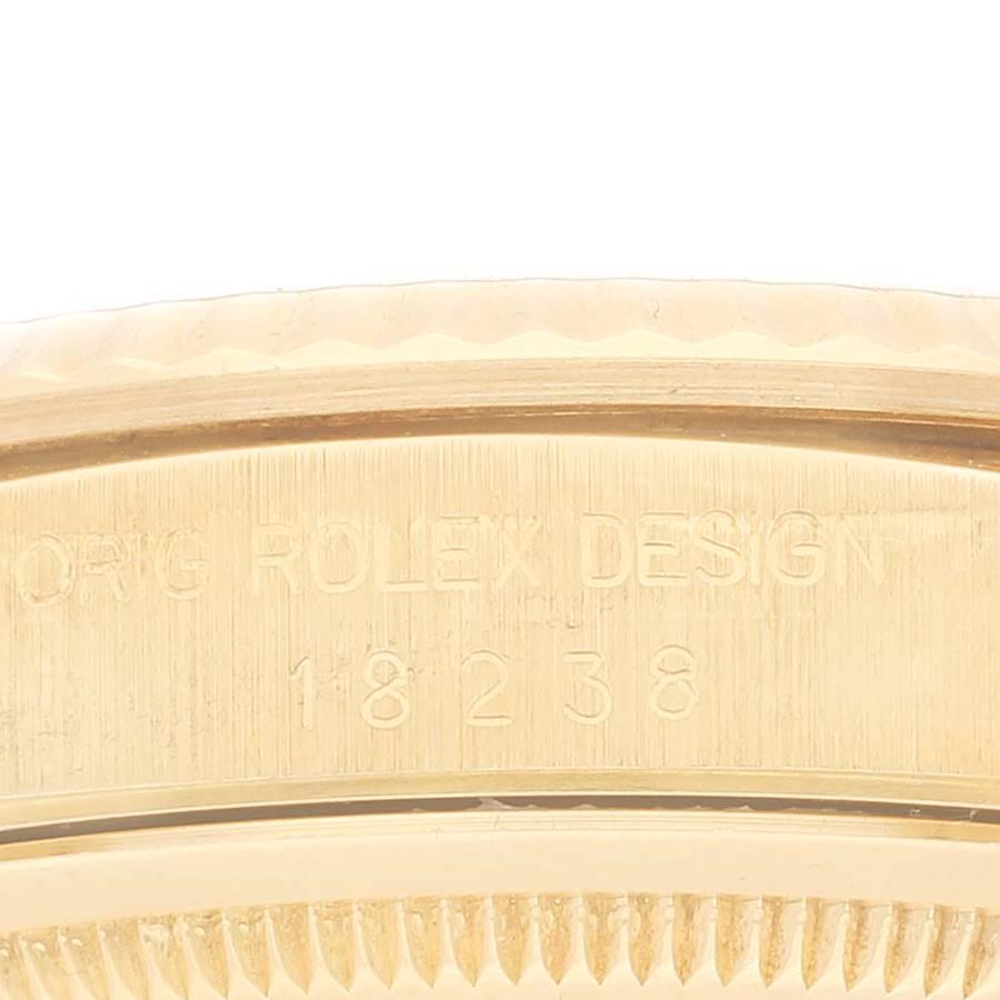 Rolex Day-Date President Or jaune String Diamond Montre homme 18238 en vente 2