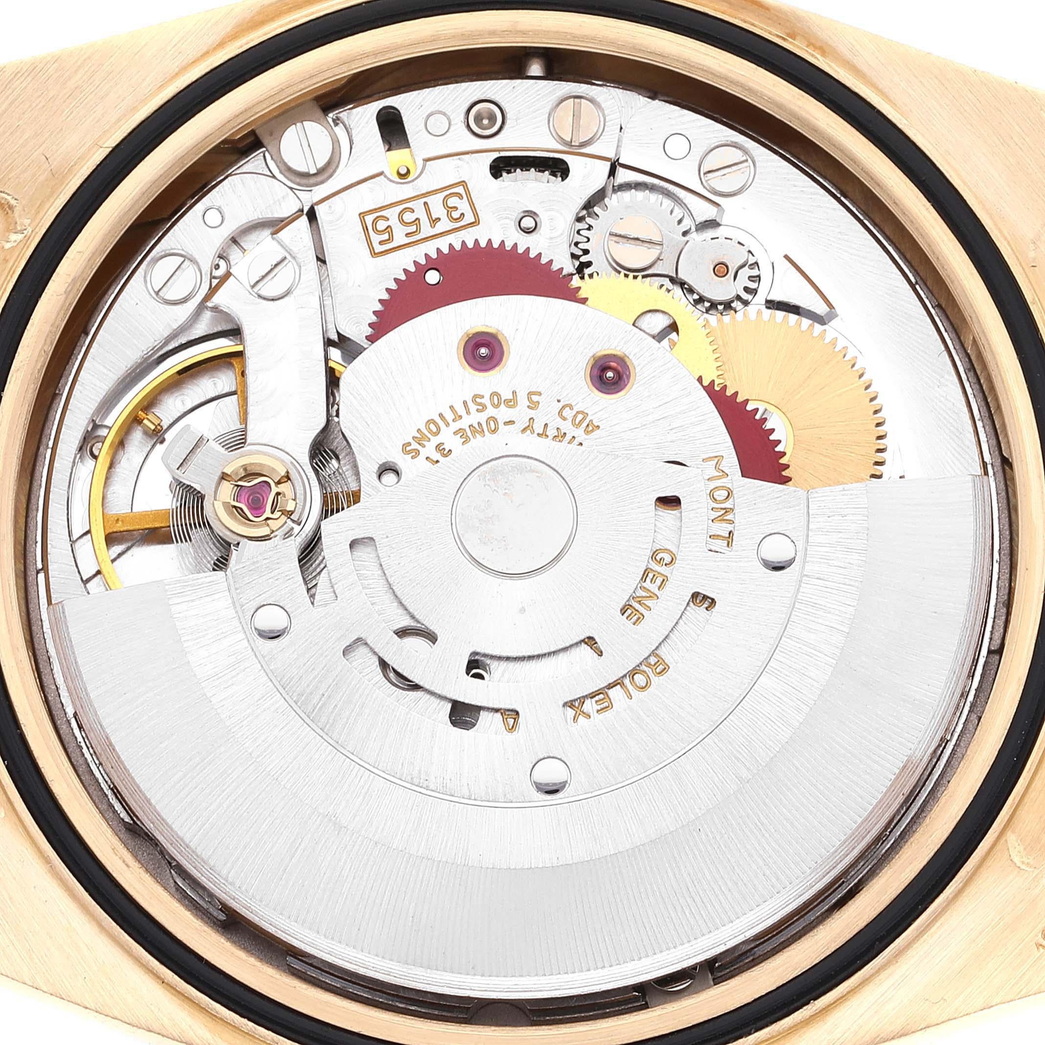Rolex Day-Date President Yellow Gold String Diamond Mens Watch 18238 1
