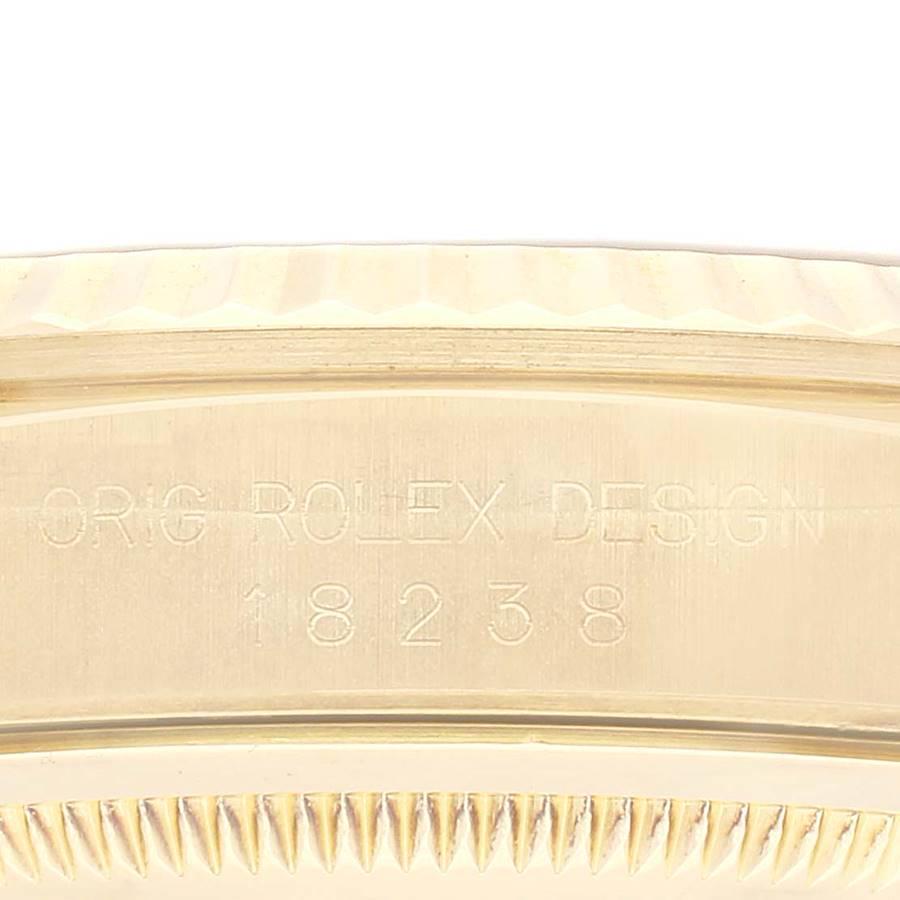 Men's Rolex Day-Date President Yellow Gold String Diamond Sapphire Mens Watch 18238 For Sale