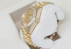 Rolex Day-Date Presidential Yellow Gold Watch Factory Champagne Diamond Dial