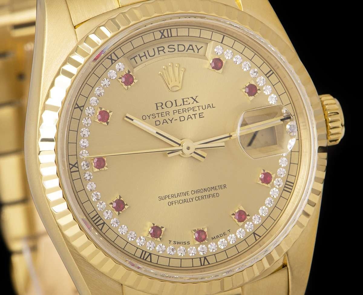 rolex day date ruby dial