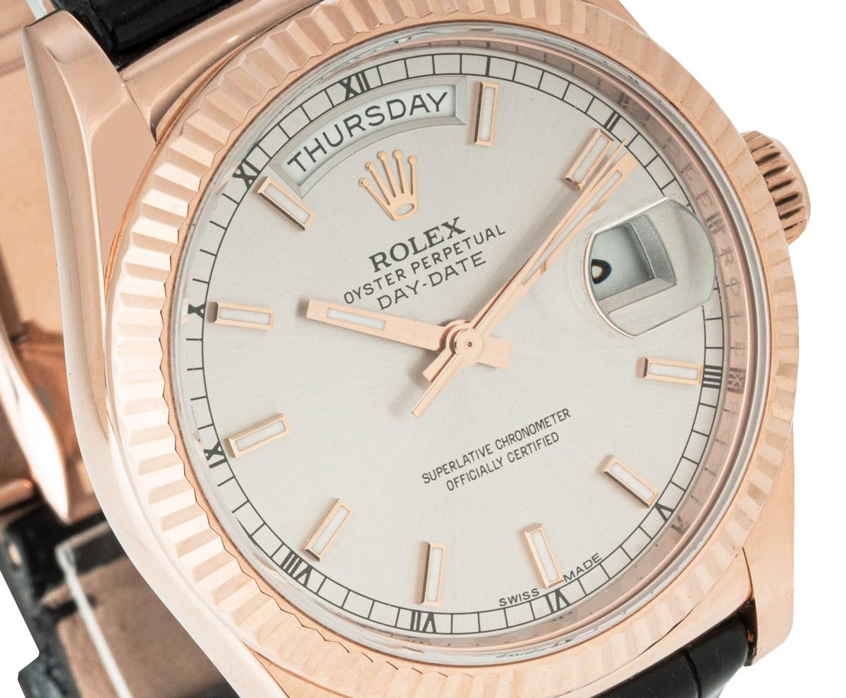 Rolex Day-Date Rose Gold 118135 In Excellent Condition In London, GB
