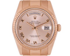 Rolex Day-Date Rose Gold Rose Dial 118235
