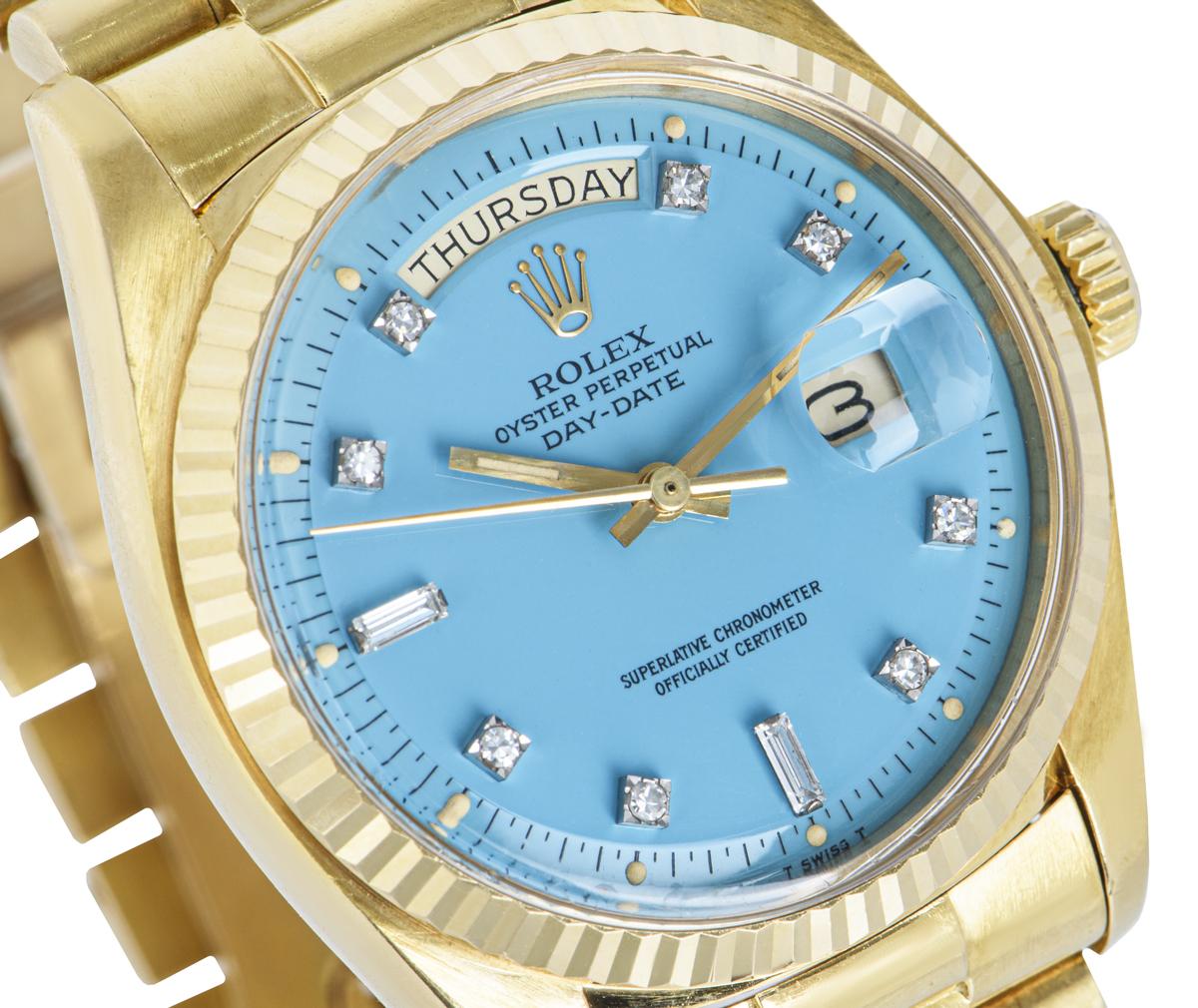Men's Rolex Day-Date Turquoise Stella Diamond Dial 1803