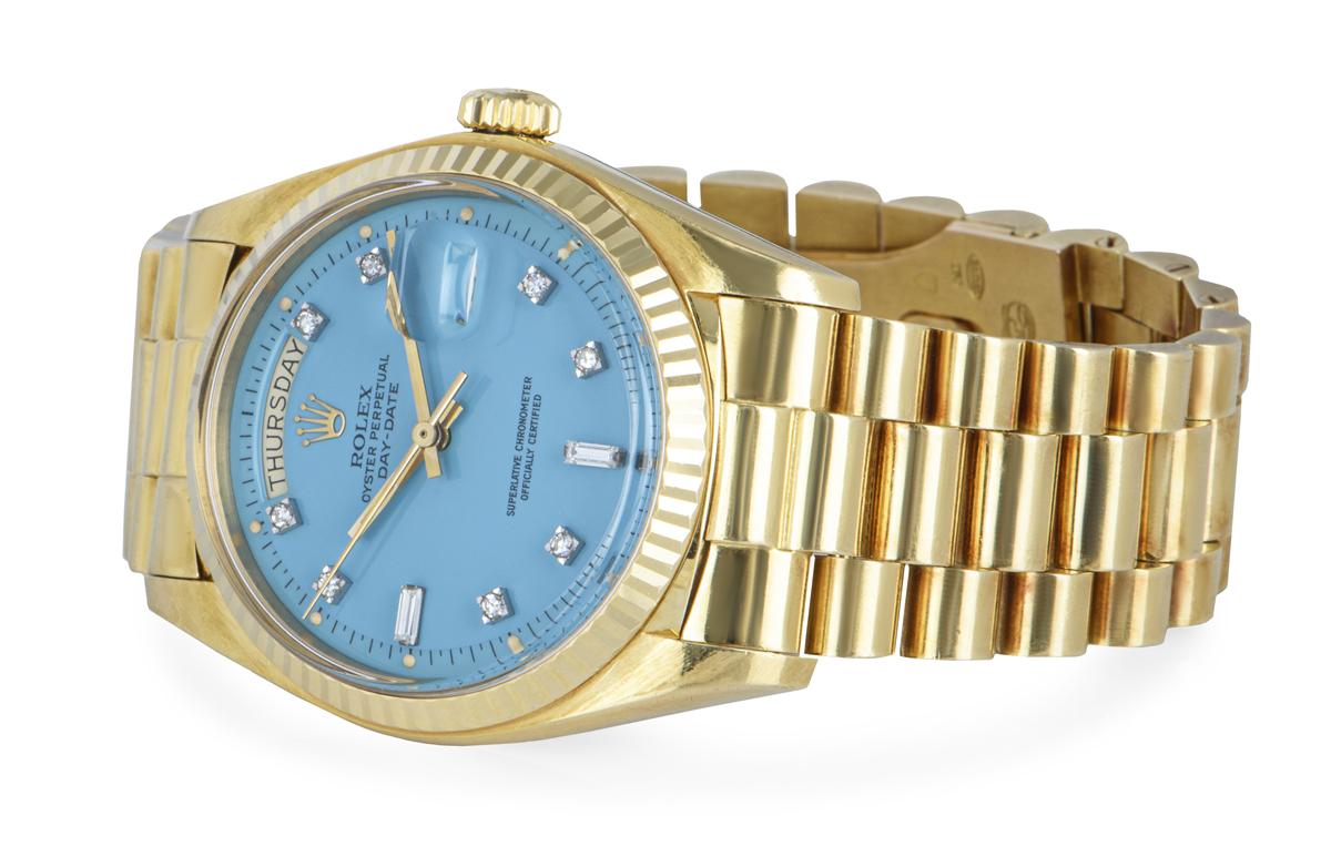 Rolex Day-Date Turquoise Stella Diamond Dial 1803 1