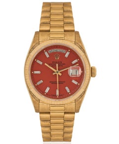 Rolex Day-Date Unworn Rare Coral Stella Diamond Dial 18038