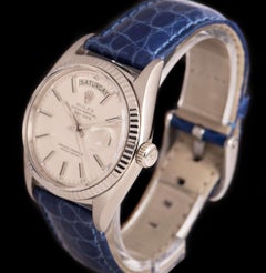 Rolex Day-Date Vintage Weißgold Silber Zifferblatt 1803 Automatik-Armbanduhr