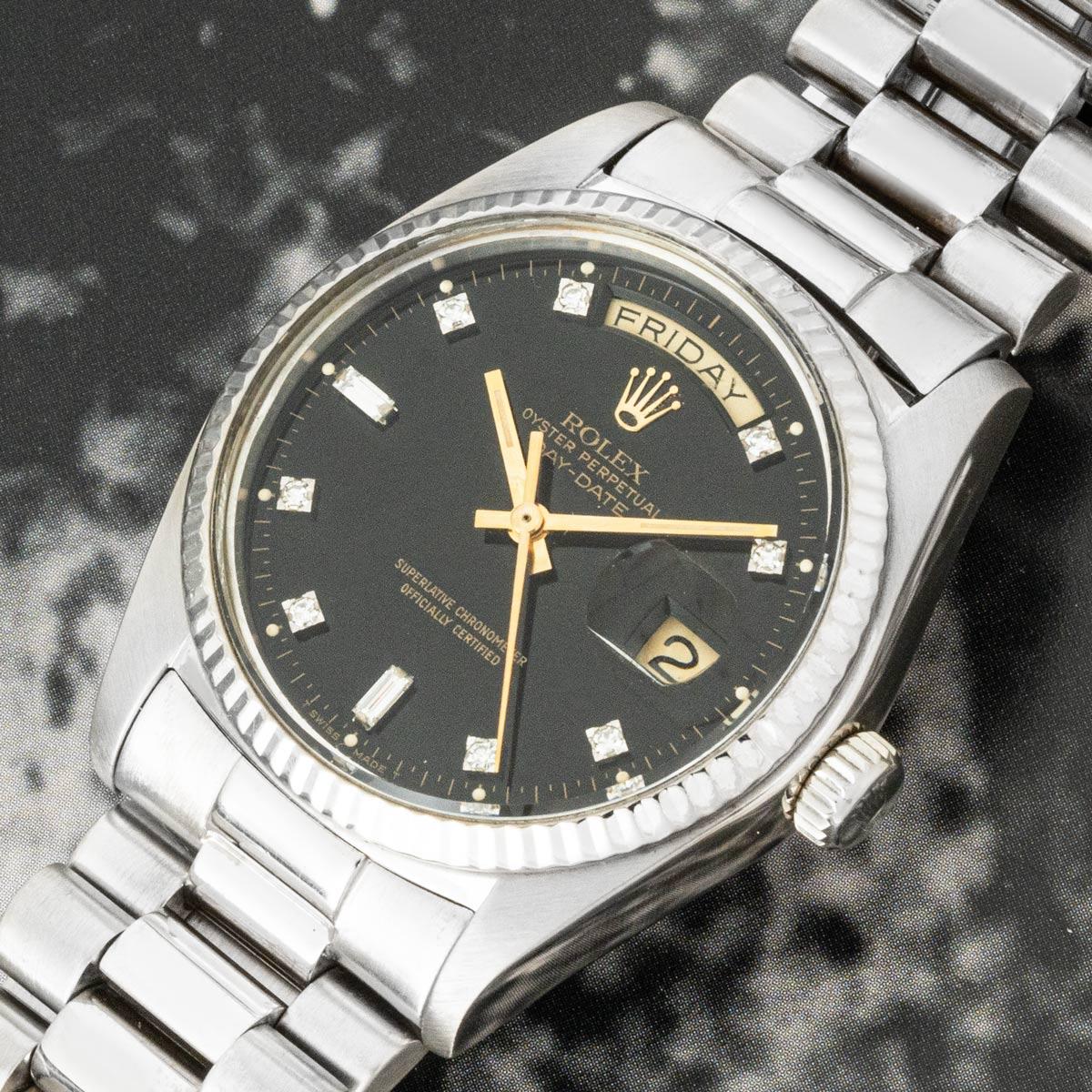 Rolex Day-Date White Gold Diamond Dial 18039 For Sale 2