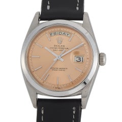 Rolex Day-Date White Gold Salmon Dial Watch 1802