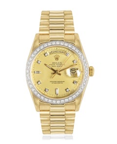 Rolex Day-Date Gelbgold Diamantbesetzte Uhr 18048