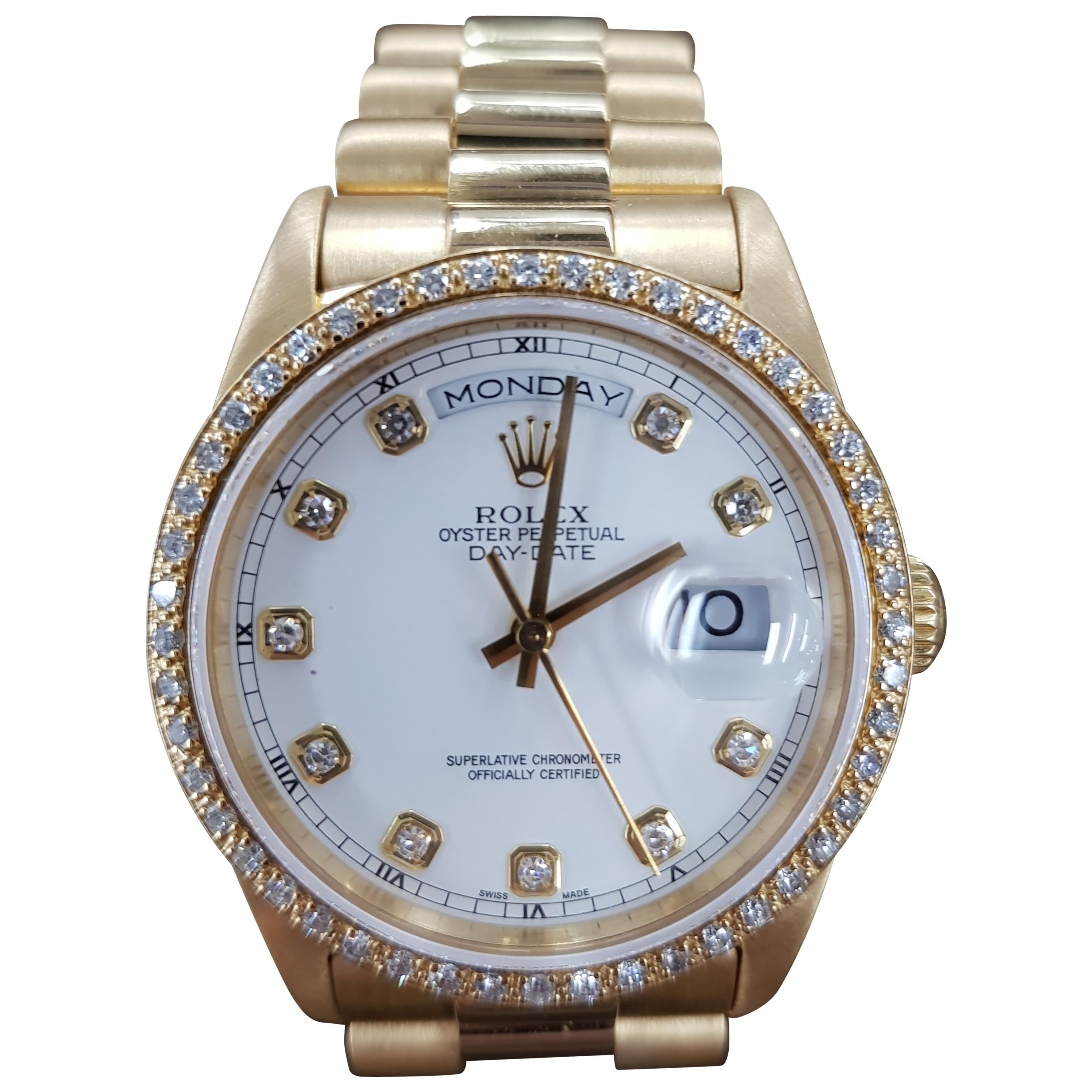 Rolex Day Date, Yellow Gold, Model Number 18238, Registered 1993 im Angebot