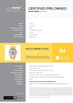 Rolex Day-Date18804, Gold Dial Certified Authentic