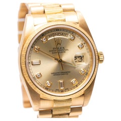 Rolex Day‑Date 18078 “Bark” President – Factory Champagne Diamond Dial, 18K