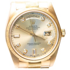 Rolex Day‑Date 18078 “Bark” President – Factory Champagne Diamond Dial, 18K