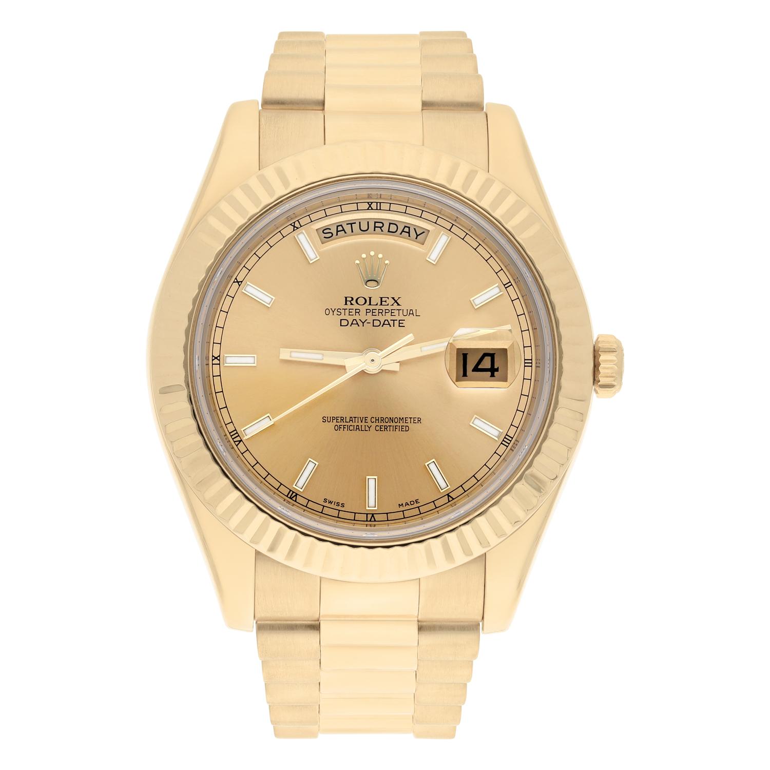 Hugely impressive, this 18ct yellow gold Day-Date II 