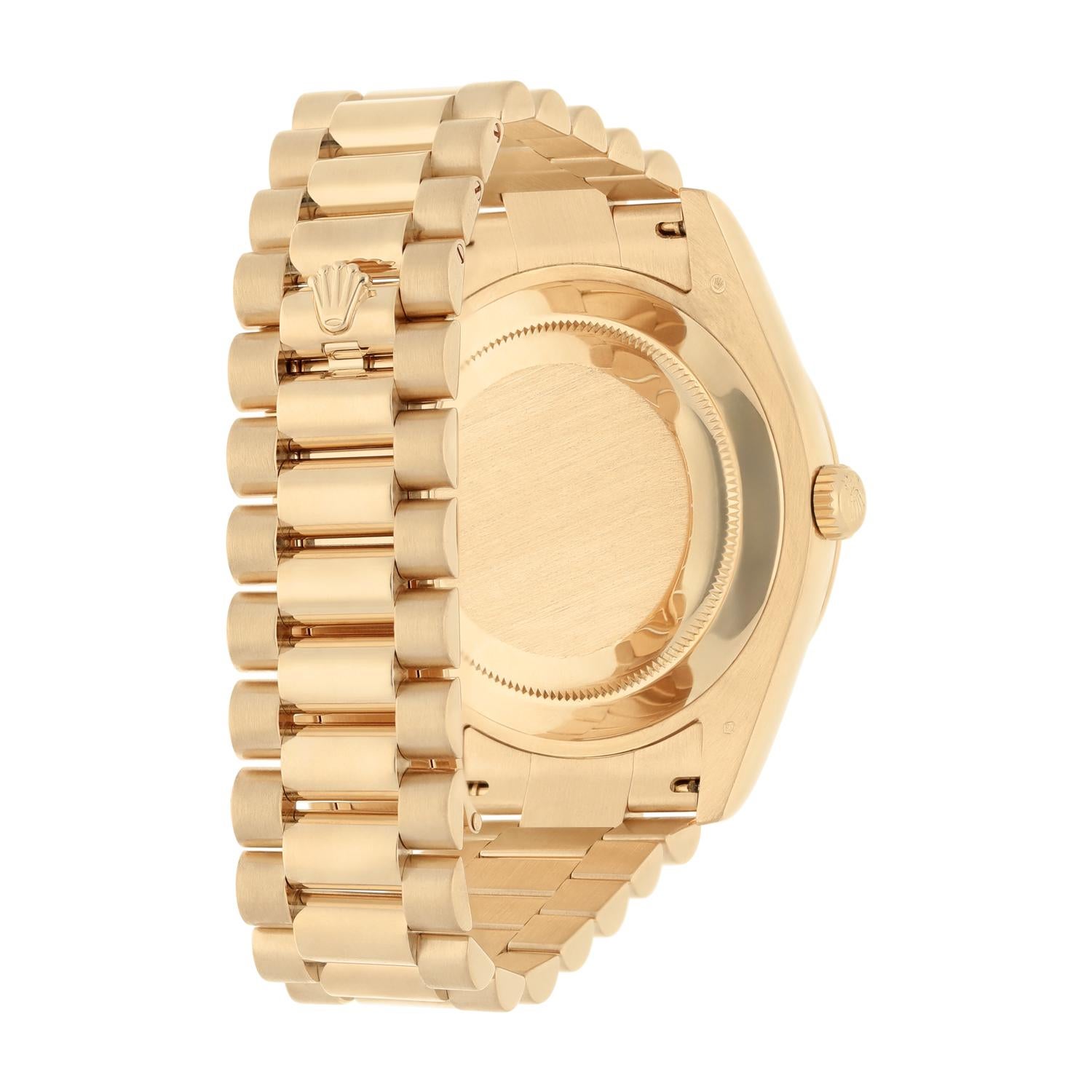 Rolex DayDate II 41mm Champagne Index Dial Presidential Watch 218238 For Sale 2