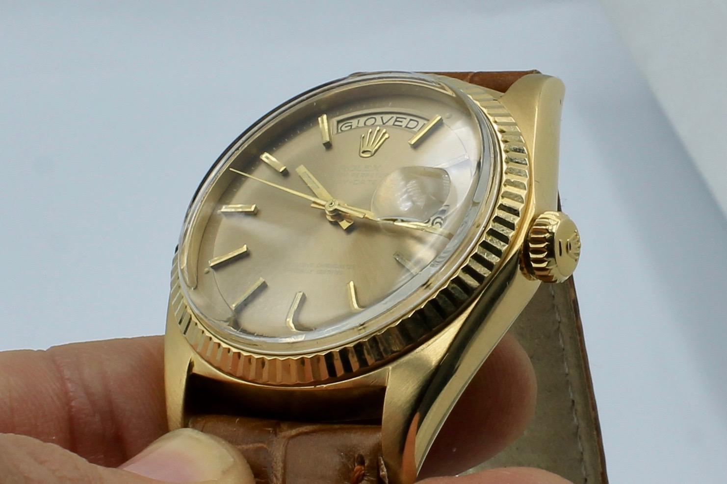 Rolex Daydate Reference 1803 in Yellow Gold 18k Year of Production 1968, Watch For Sale 5