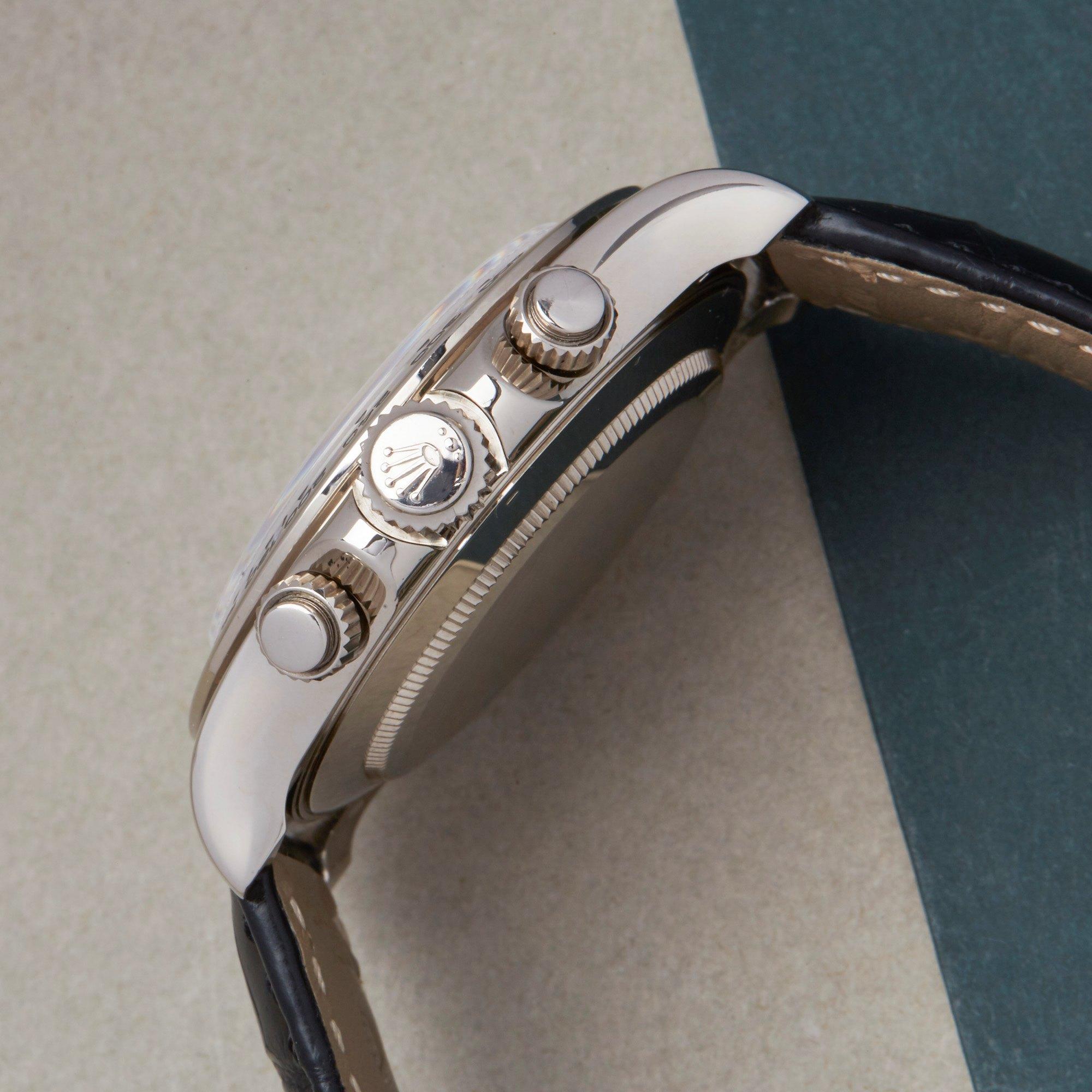 Rolex Daytona 0 116519 Men's White Gold Watch In Excellent Condition In Bishops Stortford, Hertfordshire