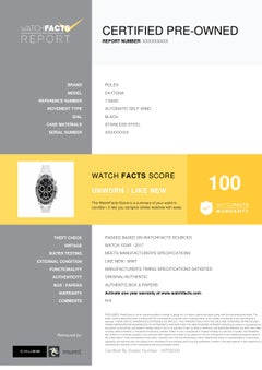 Rolex Daytona 116500, Case, Certified and Warranty