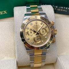 Rolex Daytona 116503 Stahl Gold Champagner Diamant Zifferblatt Uhrenbox Papier