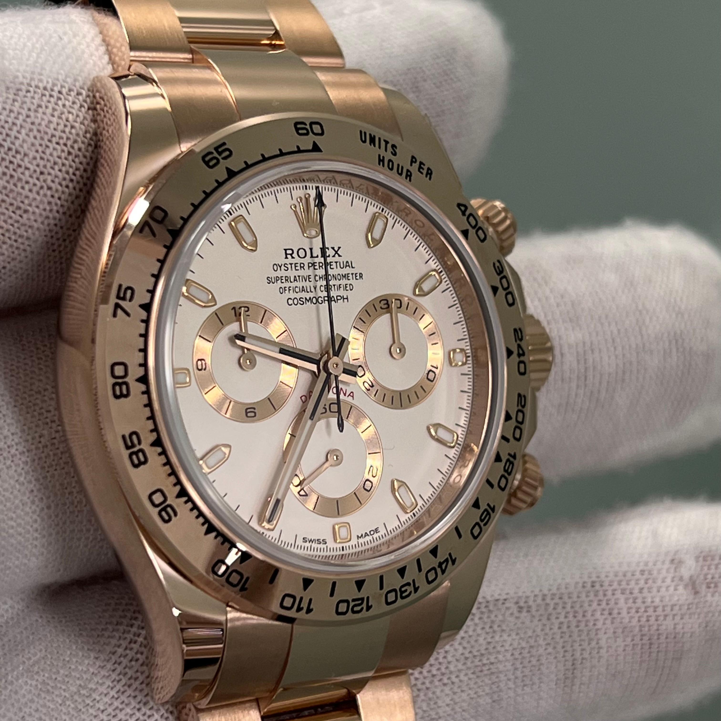 Rolex Daytona 116505 White Ivory Dial 18K Rose Gold Box Paper 2023 7