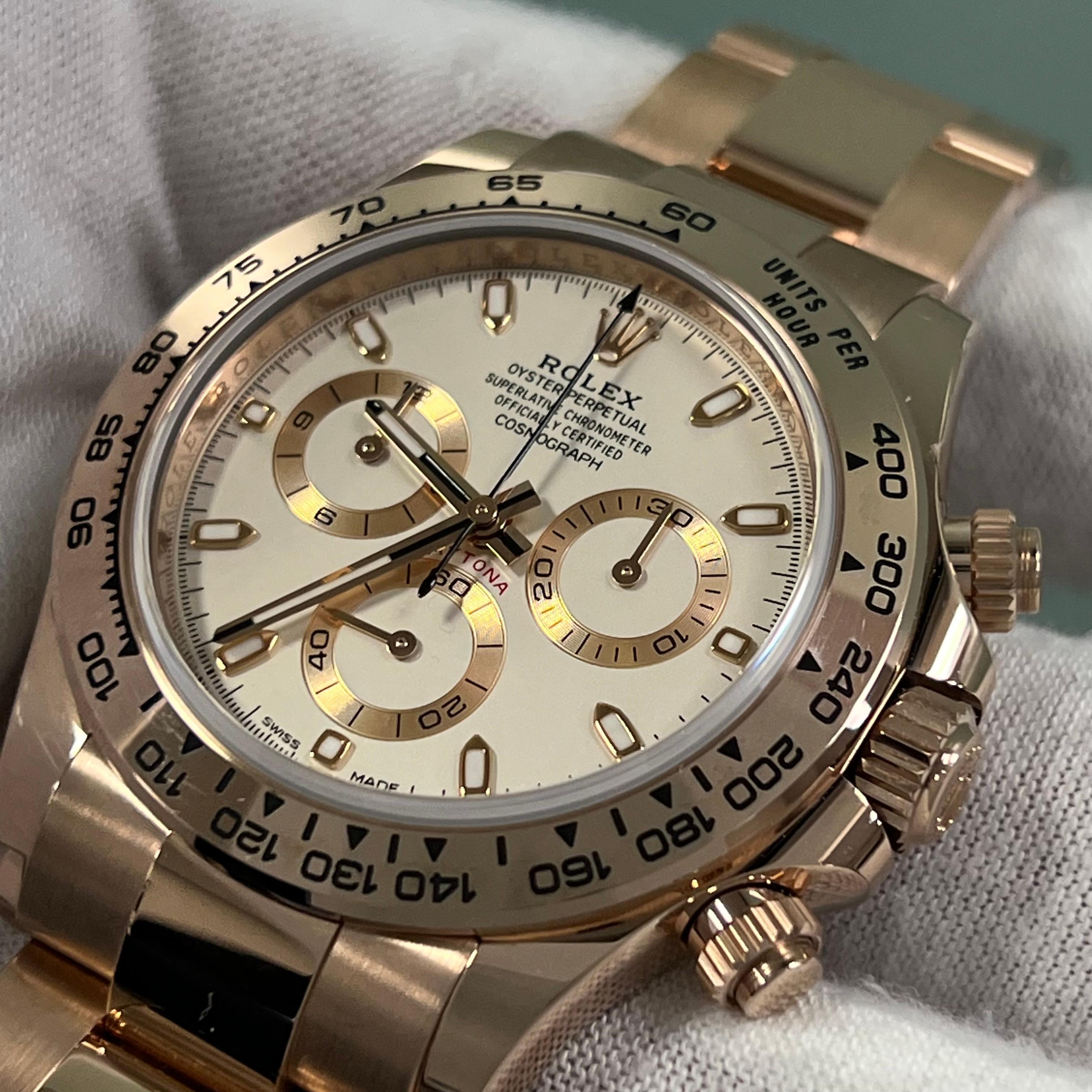 Rolex Daytona 116505 White Ivory Dial 18K Rose Gold Box Paper 2023 8