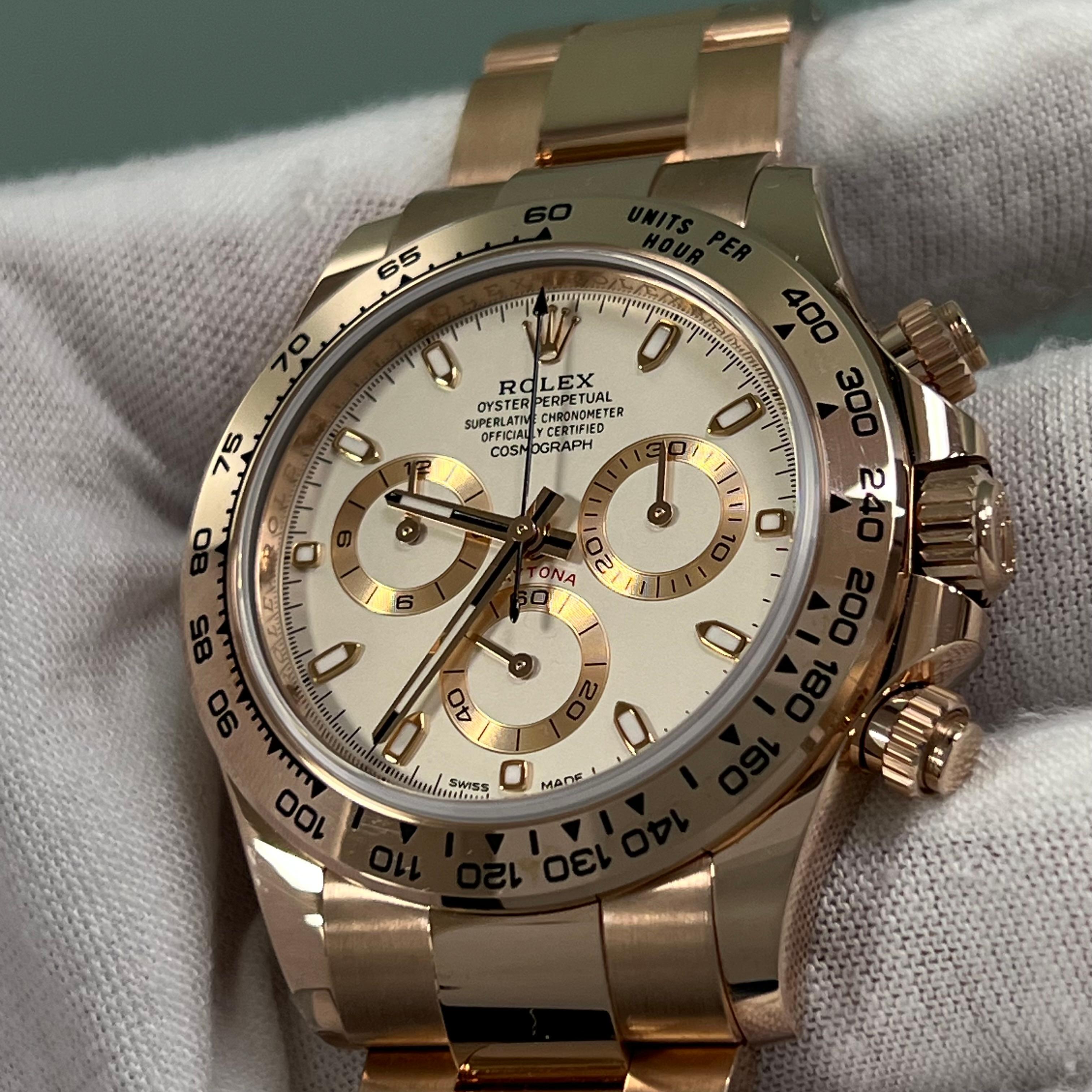 Rolex Daytona 116505 White Ivory Dial 18K Rose Gold Box Paper 2023 9