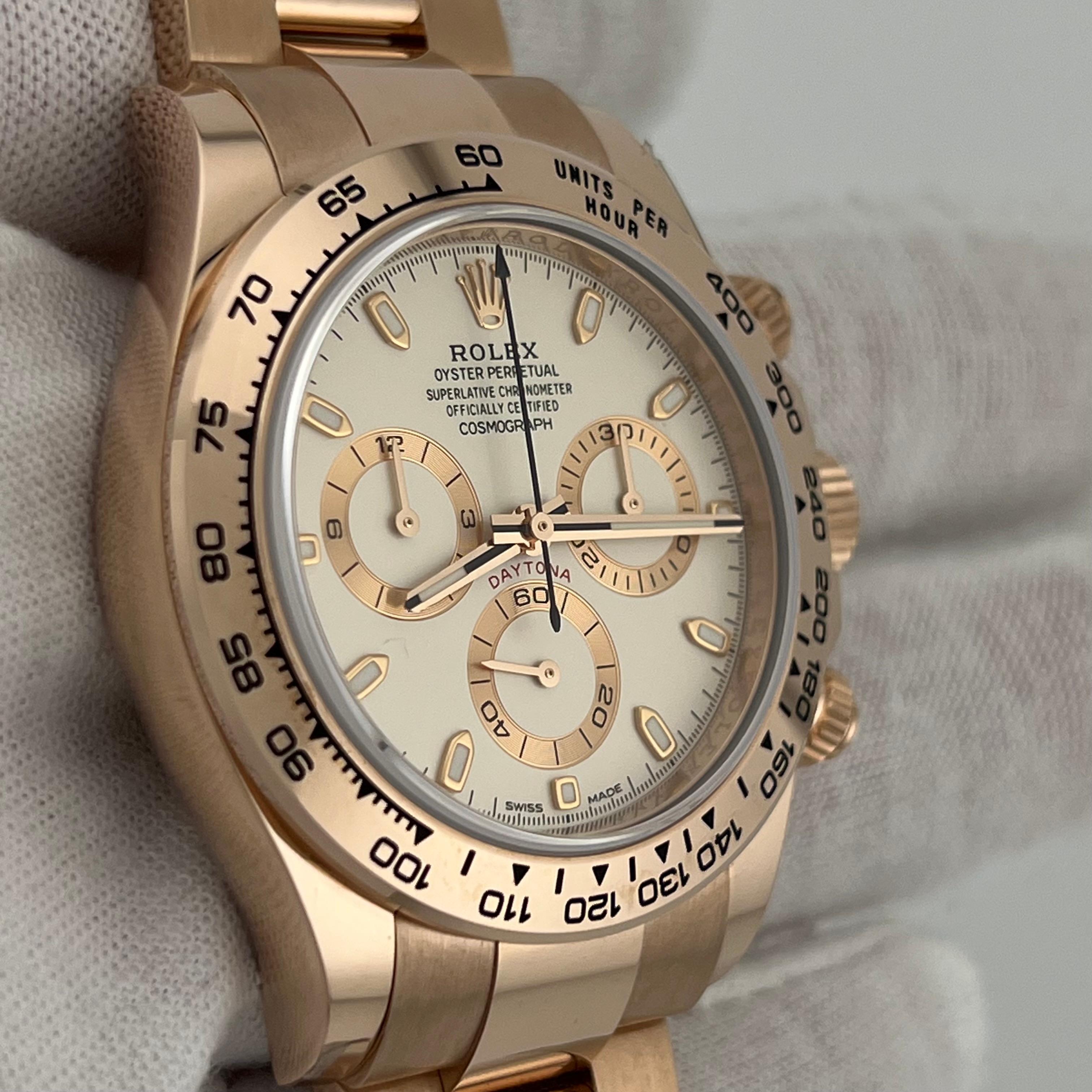 Rolex Daytona 116505 White Ivory Dial 18K Rose Gold Box Paper 2023 1