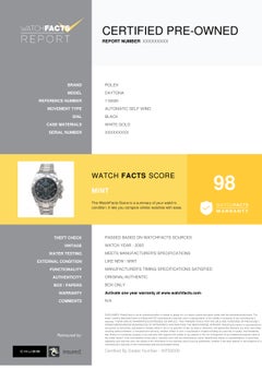 Rolex Daytona 116509, Black Dial, Certified and Warranty