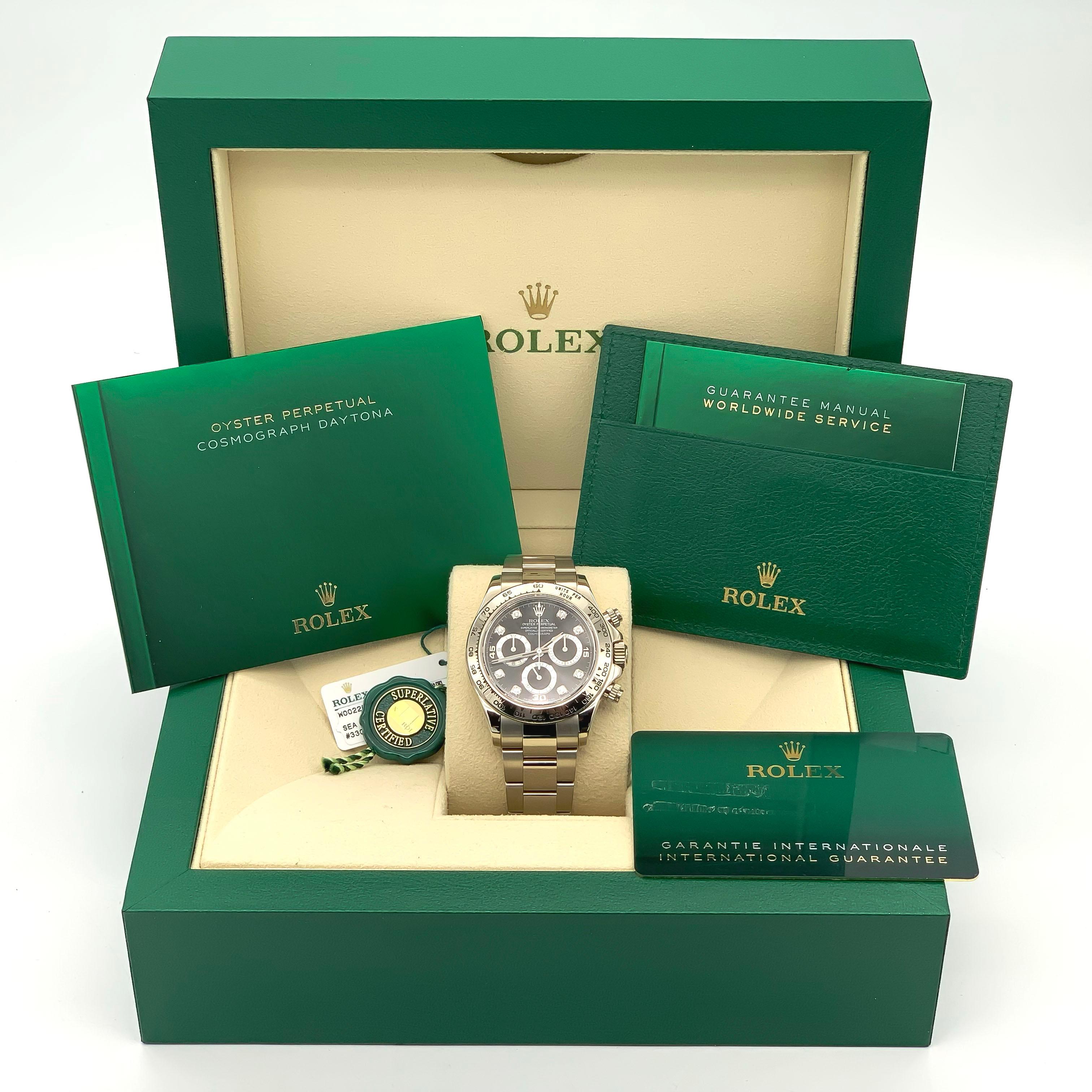Rolex Daytona 116509, cadran diamant noir  en vente 5