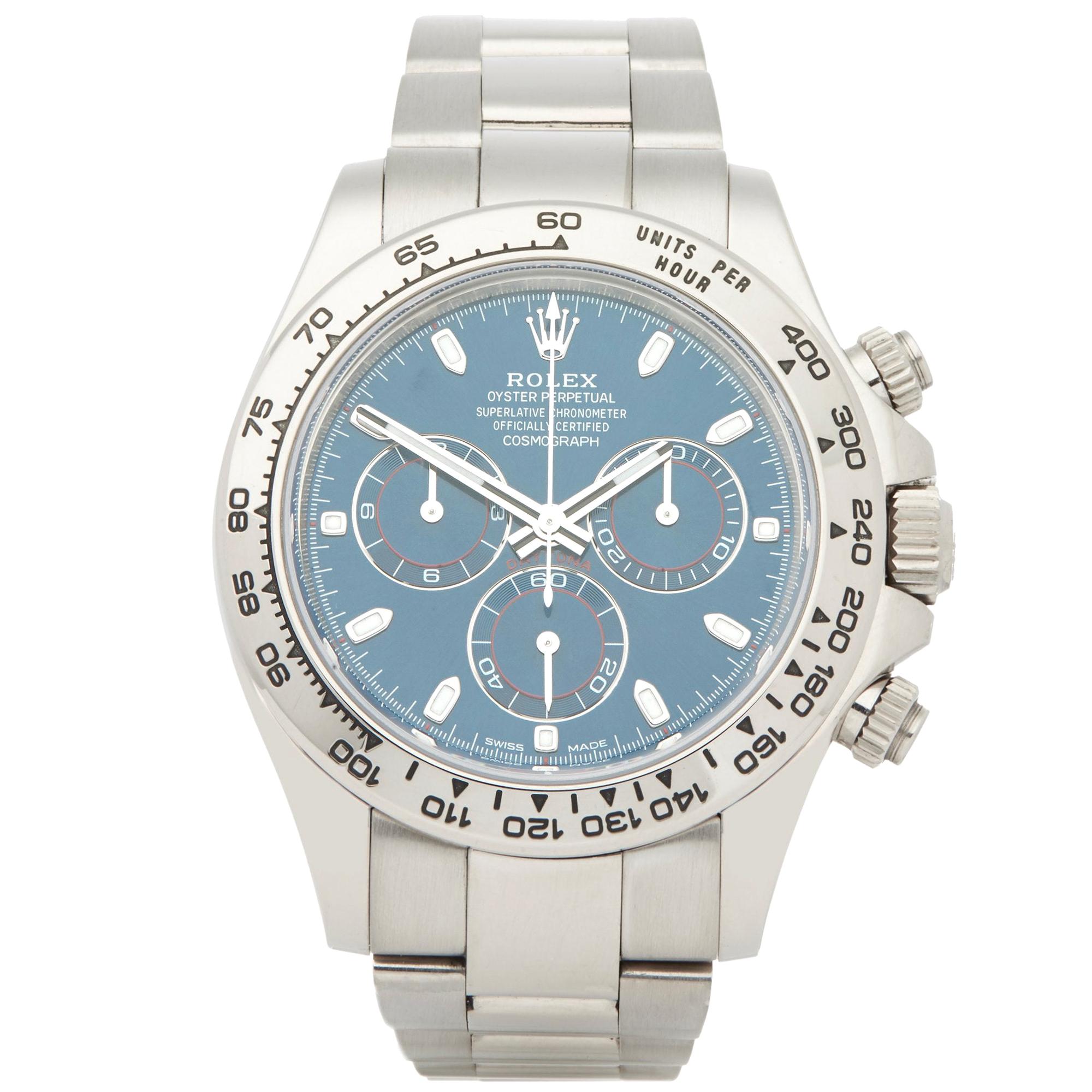 Rolex Daytona 116509 Men's White Gold Chronograph Watch