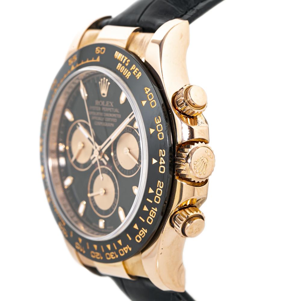 Contemporary Rolex Daytona 116515LN Cosmograph 18kRoseGold Ceramic Bezel Box&Papers For Sale