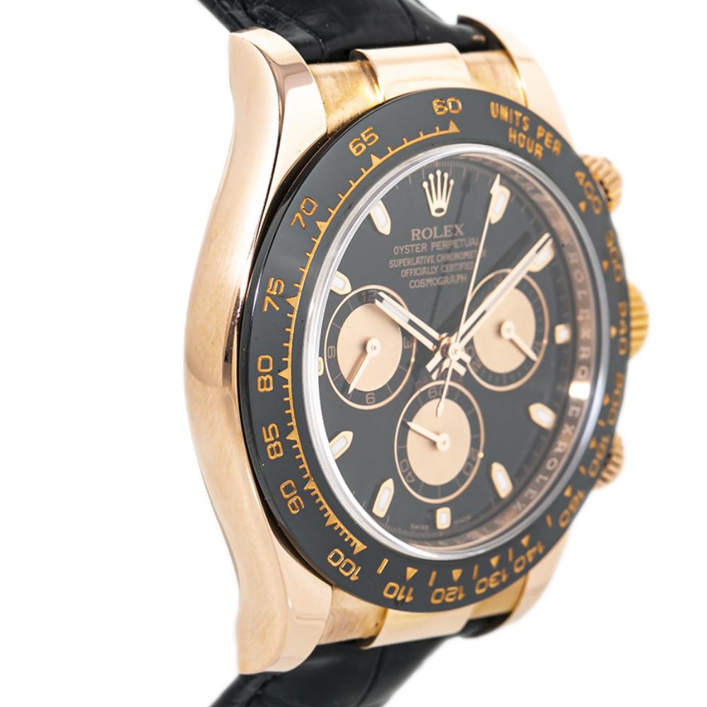 Rolex Daytona 116515LN Cosmograph 18kRoseGold Ceramic Bezel Box&Papers In Good Condition For Sale In Miami, FL