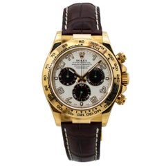 Rolex Daytona 116518 18k Gold Panda Dial Automatic Watch with Papers