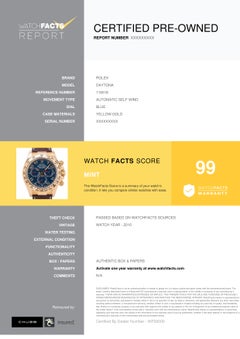 Rolex Daytona 116518, Blue Dial, Certified and Warranty