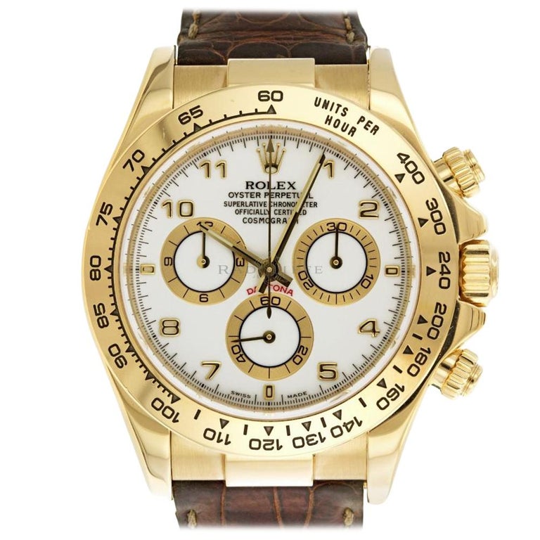 Rolex Daytona 116518, White Dial, Certified and Warranty For Sale at ...