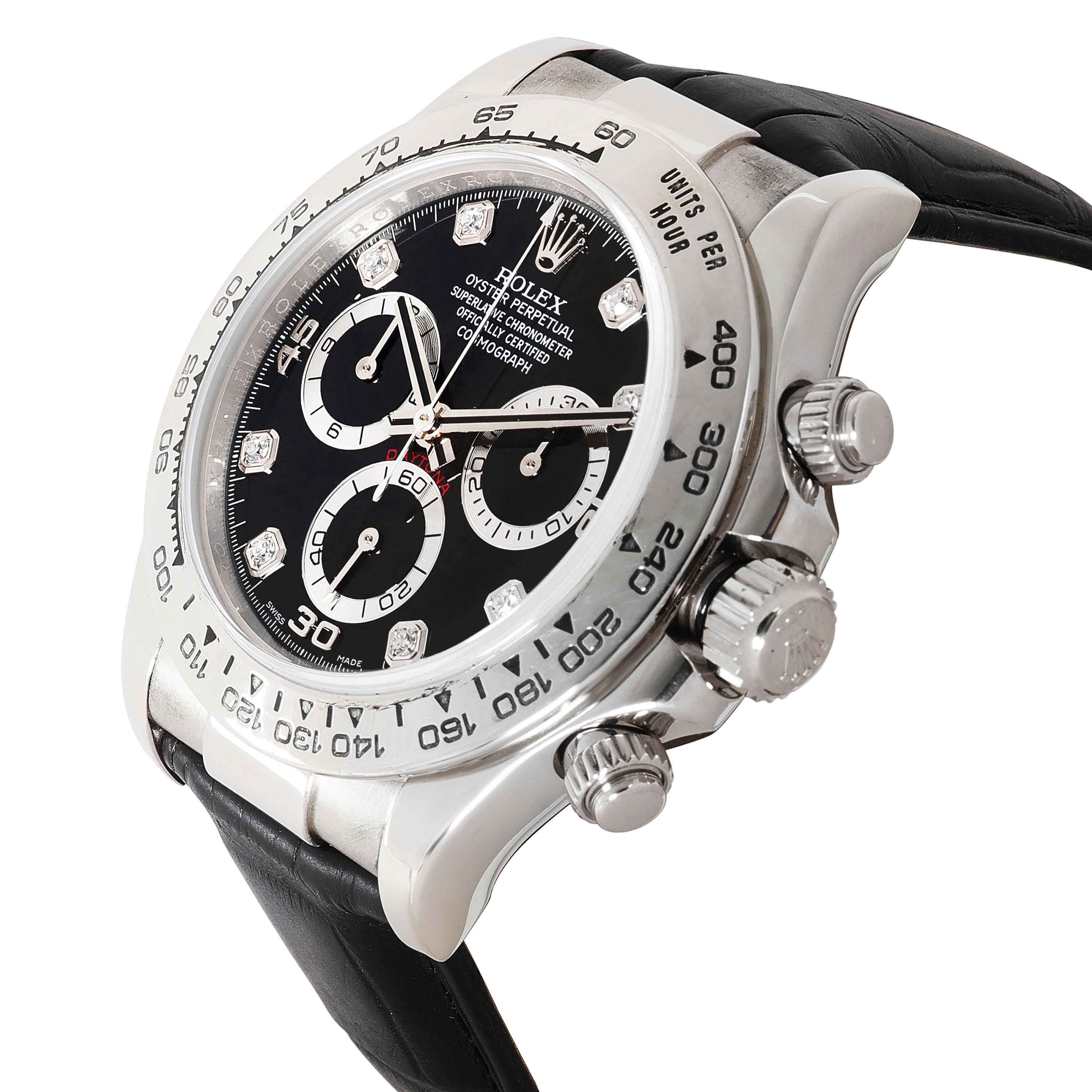 Rolex Daytona 116519 Men's Watch in 18kt White Gold In Excellent Condition In New York, NY