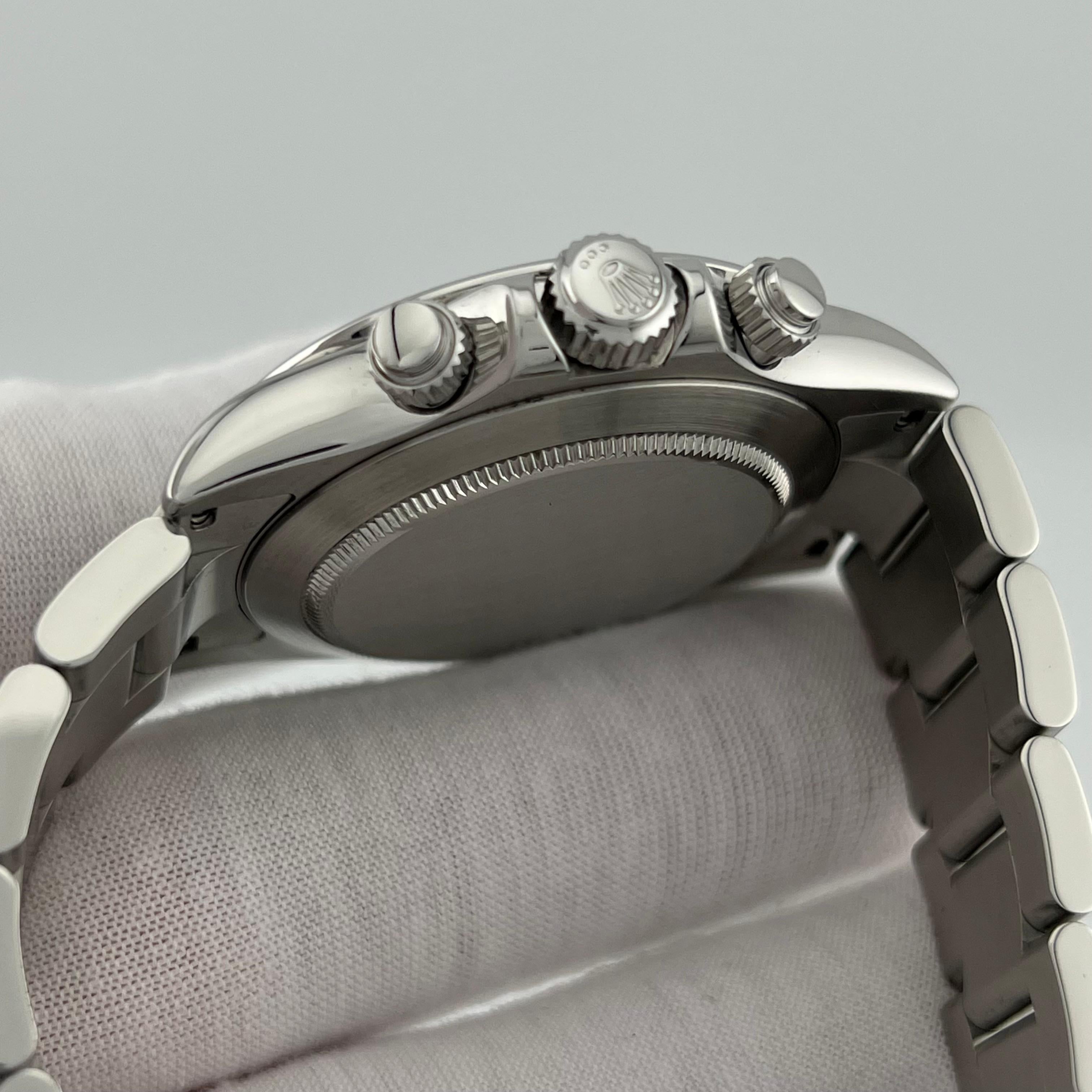 Rolex Daytona 116520 40mm Quadrante Bianco Acciaio Inox Scatola Documenti in vendita 6