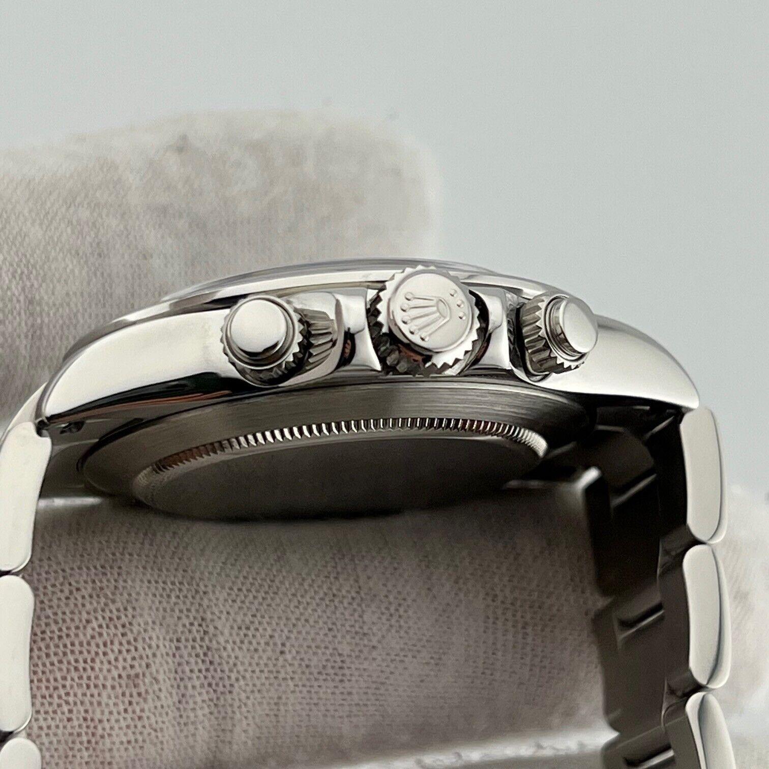 Rolex Daytona 116520 Black Dial Stainless Steel Box 2024 Service Card Excellent état à San Diego, CA