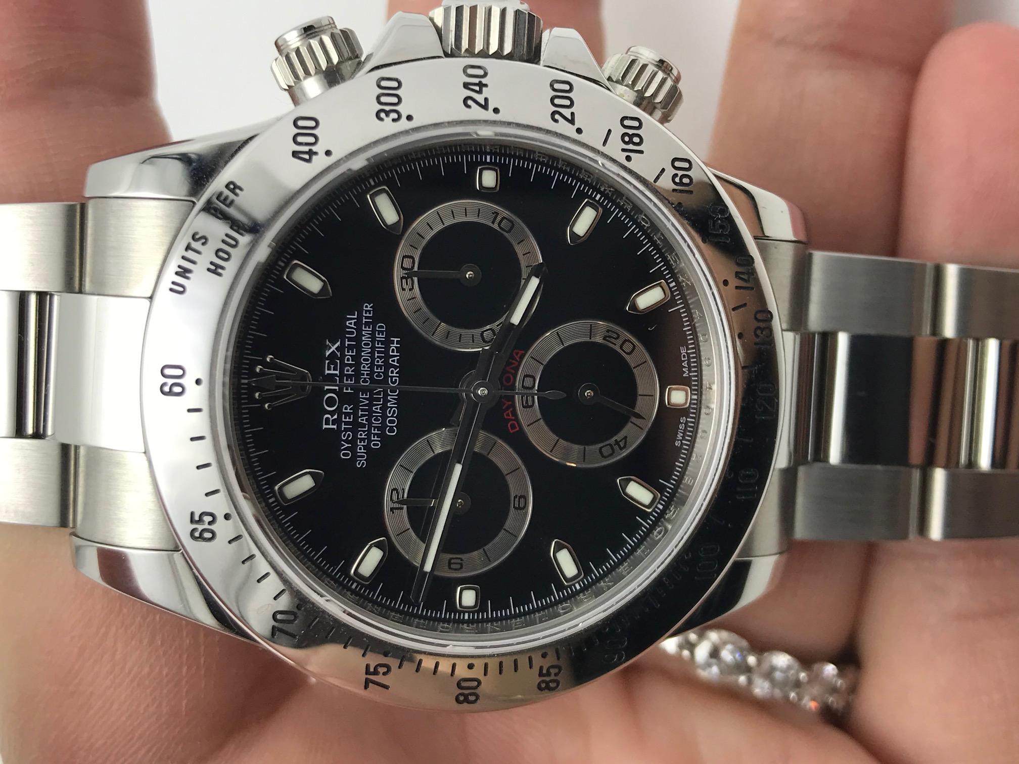 Rolex Daytona 116520 Black Dial Stainless Steel Box and Papers, 2010 3