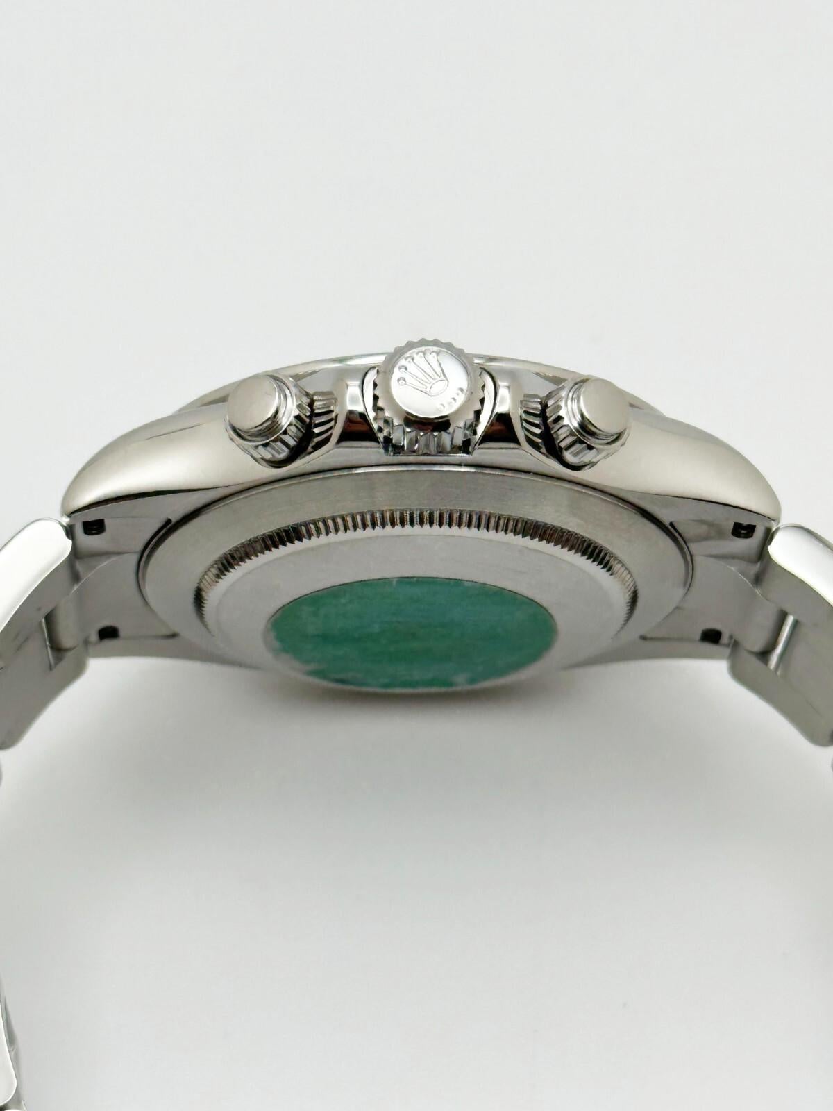 Rolex Daytona 116520 Weißes Zifferblatt Edelstahl-Kastenbuchstabe 40mm im Angebot 6