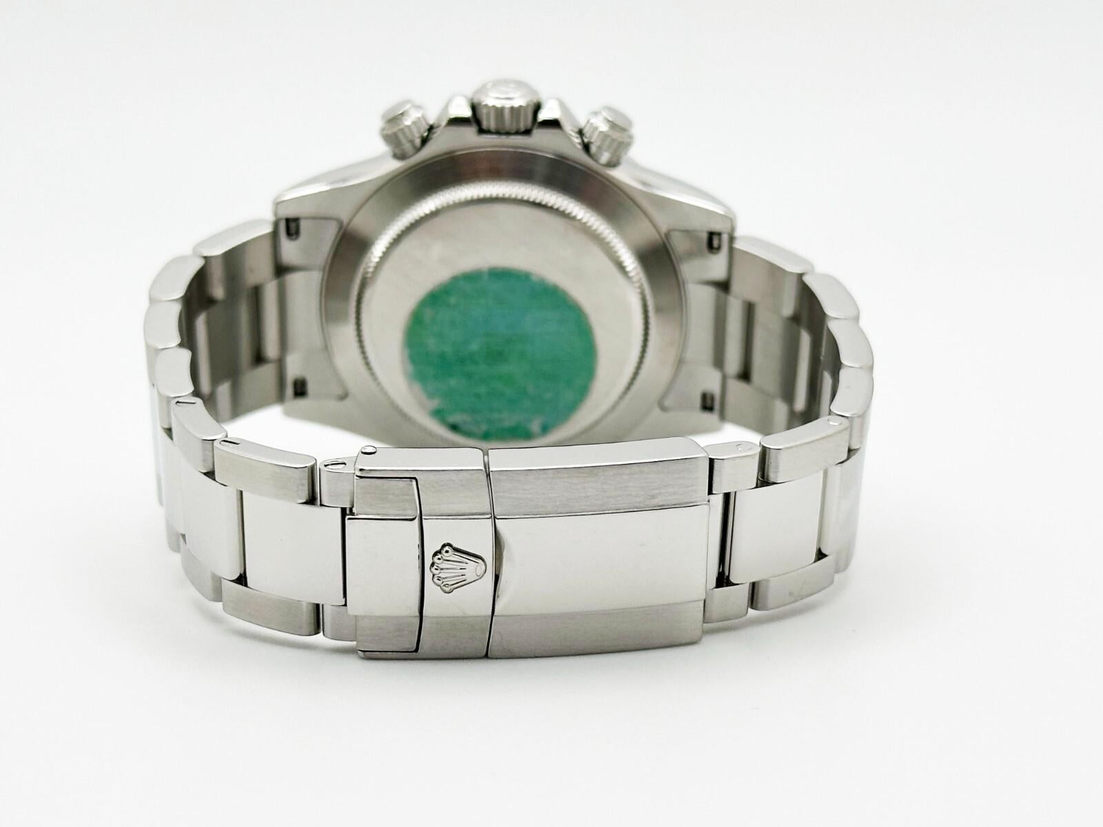 Rolex Daytona 116520 Weißes Zifferblatt Edelstahl-Kastenbuchstabe 40mm im Angebot 9