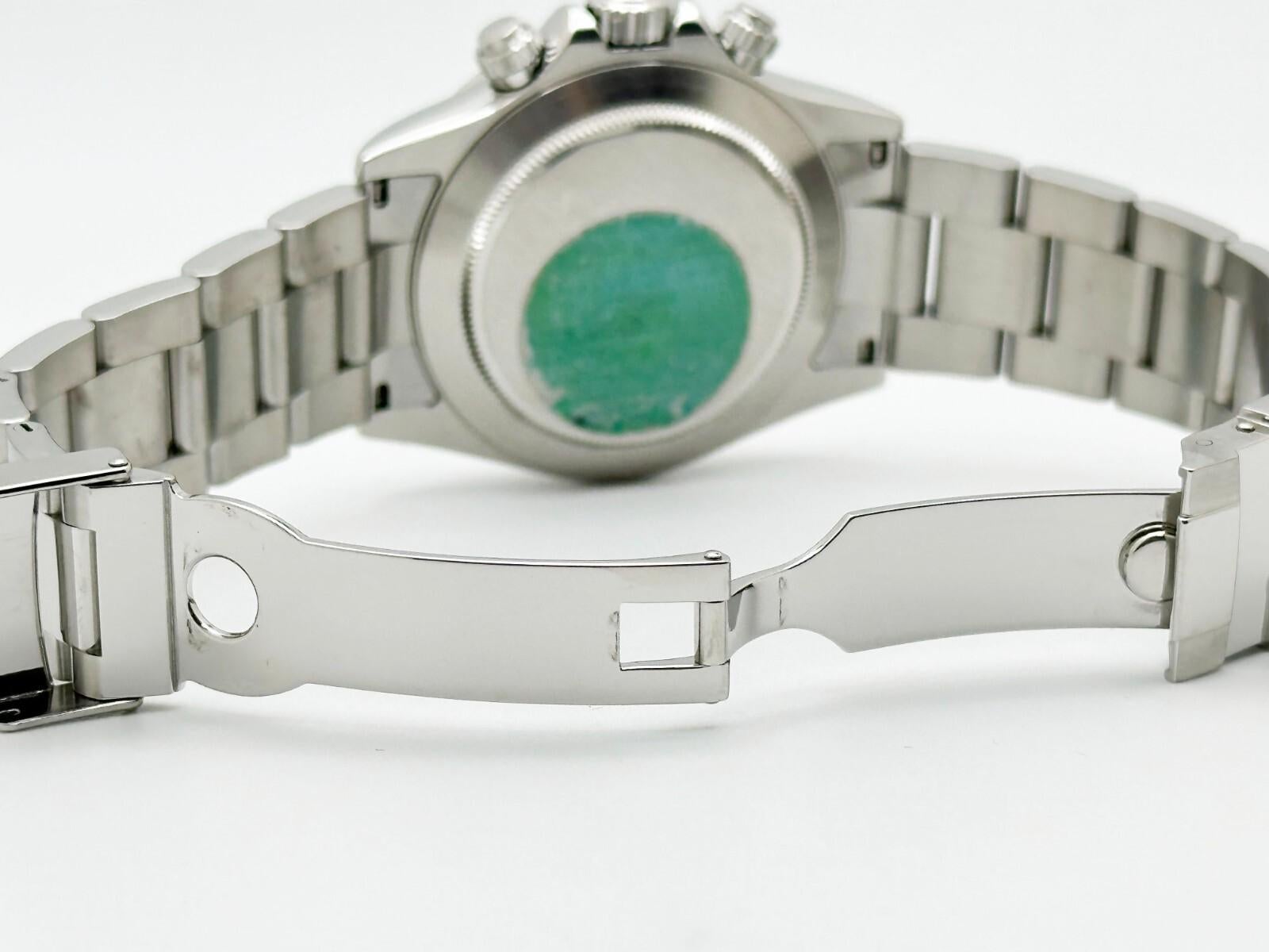 Rolex Daytona 116520 Weißes Zifferblatt Edelstahl-Kastenbuchstabe 40mm im Angebot 5