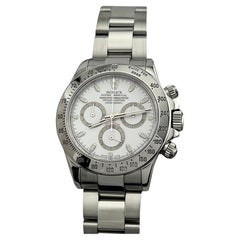 Rolex Daytona 116520 Quadrante bianco Acciaio inossidabile Scatola Libretto