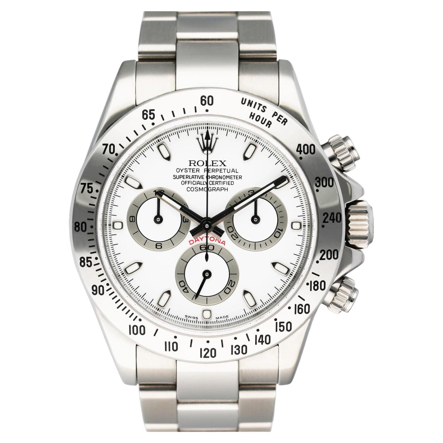 Rolex Daytona 116520 White Dial Stainless Steel Mens Watch