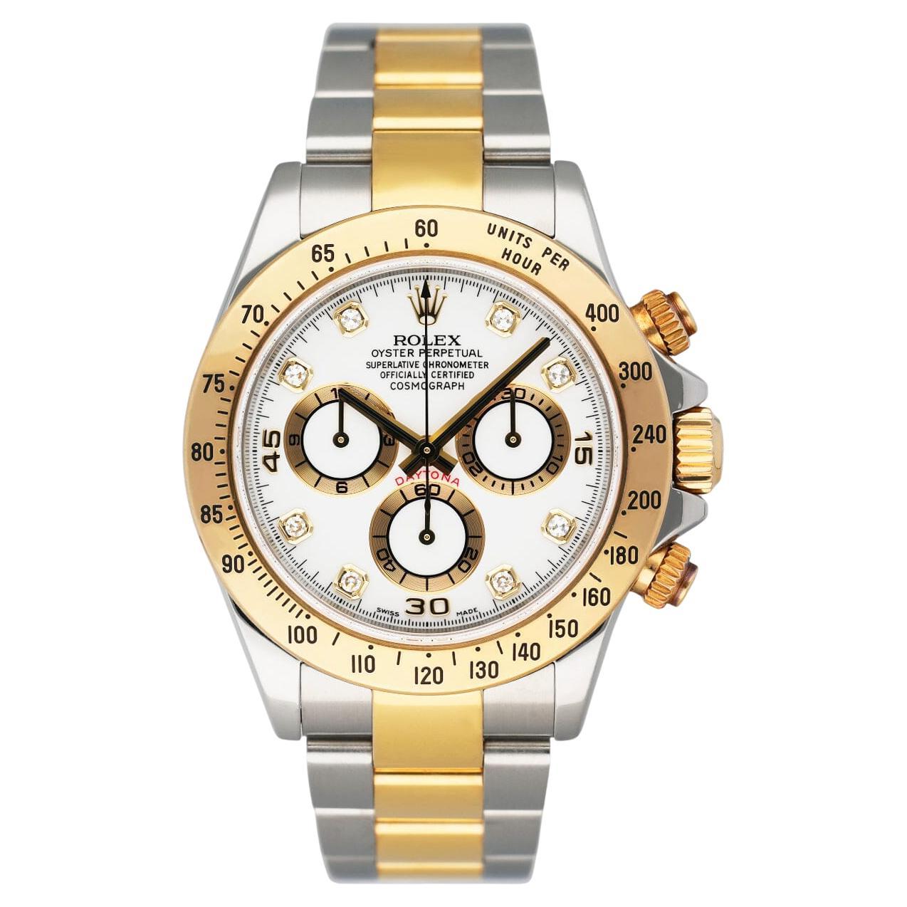 Rolex Daytona 116523 Diamond White Dial Two-Tone Mens Watch