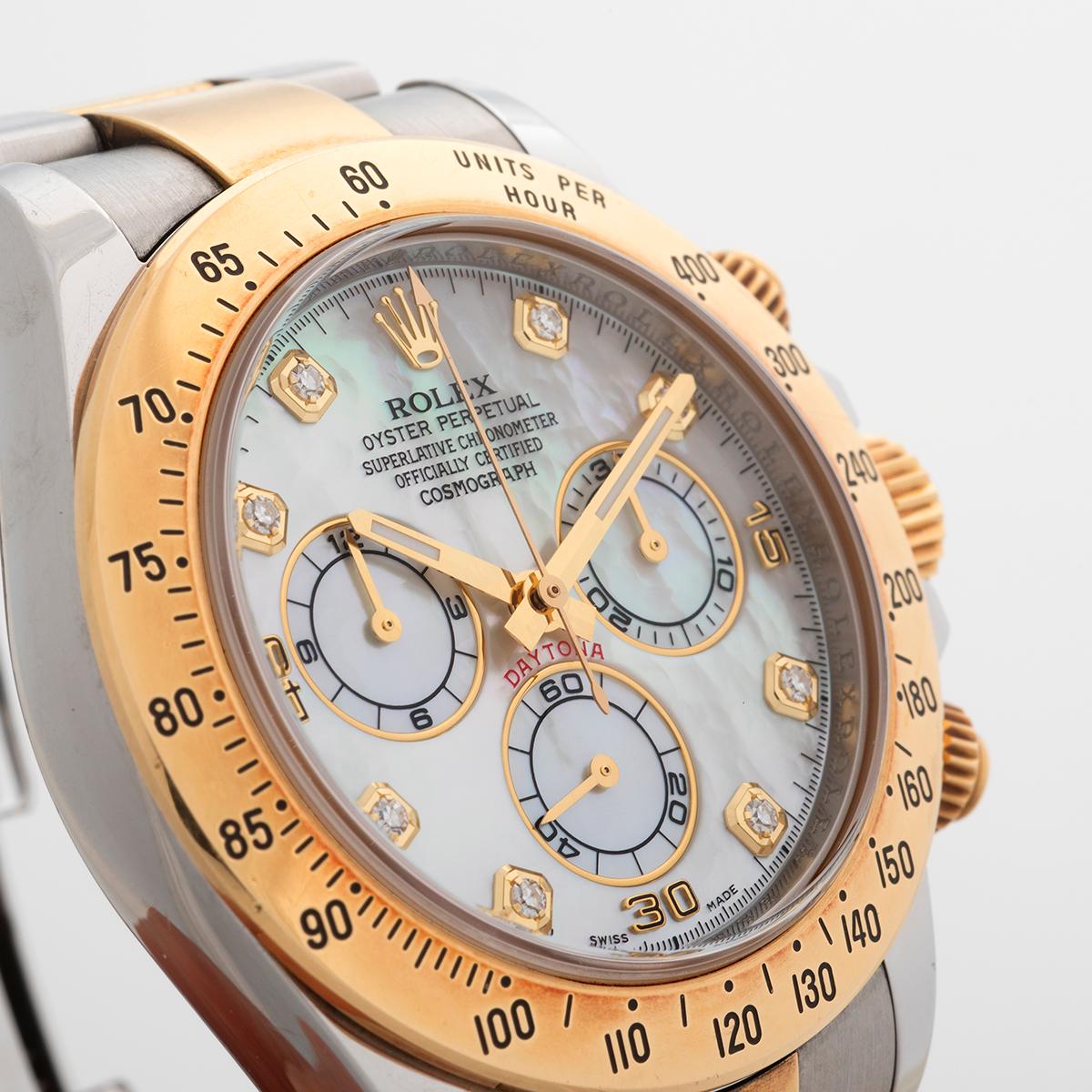 Rolex Daytona 116523, cadran nacre et diamants, set complet, année 2012. en vente 6