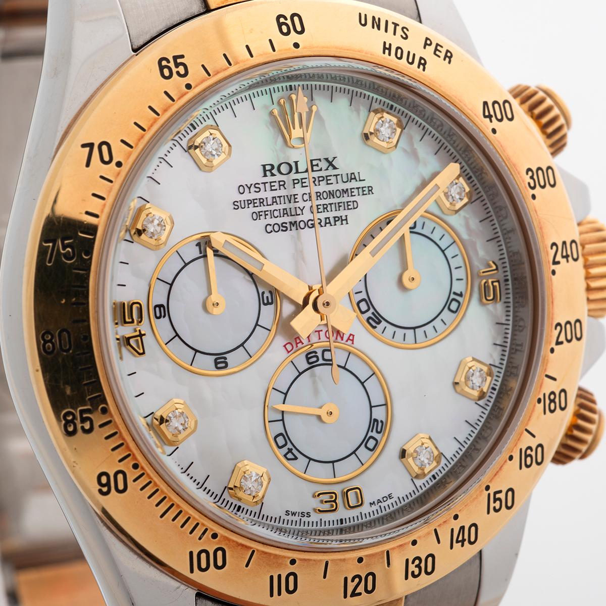 Rolex Daytona 116523, cadran nacre et diamants, set complet, année 2012. en vente 4